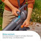 Akku Laubsauger und Laubbläser PowerJet Collect 18V P4A 14895-55 mit Saugfunktion Blasfunktion Fangsack ohne Akku