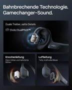 Knochenschall Open-Ear Kopfhörer S820 Bluetooth 5.3 Sport IP55 12 Std Wiedergabe USB-C Schnellladung Mikrofon