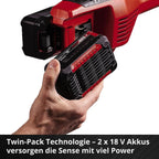 Akku Rasentrimmer Agillo 36/255 BL 2 x 18 V Brushless Motor 30 cm Schnittbreite Zweihandgriff ohne Akku und Ladegerät