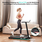 Klappbares Laufband für Zuhause und Büro CS-WP9 bis 12 kmh LED Anzeige Bluetooth App Steuerung 1400W Motor 123.8x58.7x10.2 cm