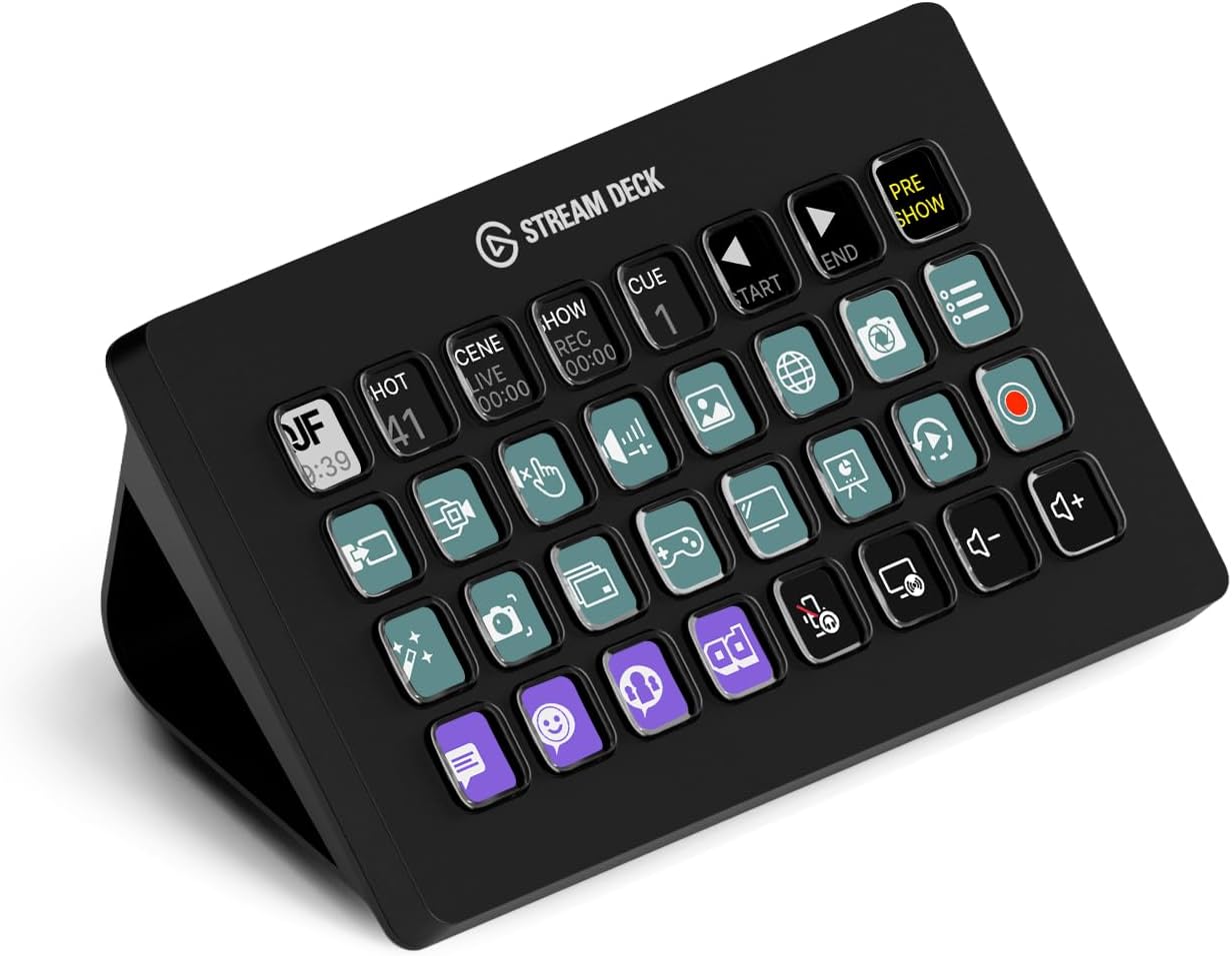 Streaming Controller Stream Deck XL 10GAT9901 mit 32 LCD Makrotasten USB-C für OBS Twitch YouTube Mac und PC