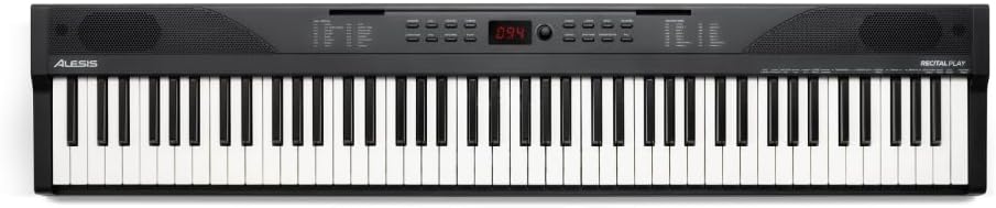 Digital Piano Keyboard 88 Tasten RECITALPLAY mit 480 Sounds USB-MIDI Lautsprechern und Zubehör Set