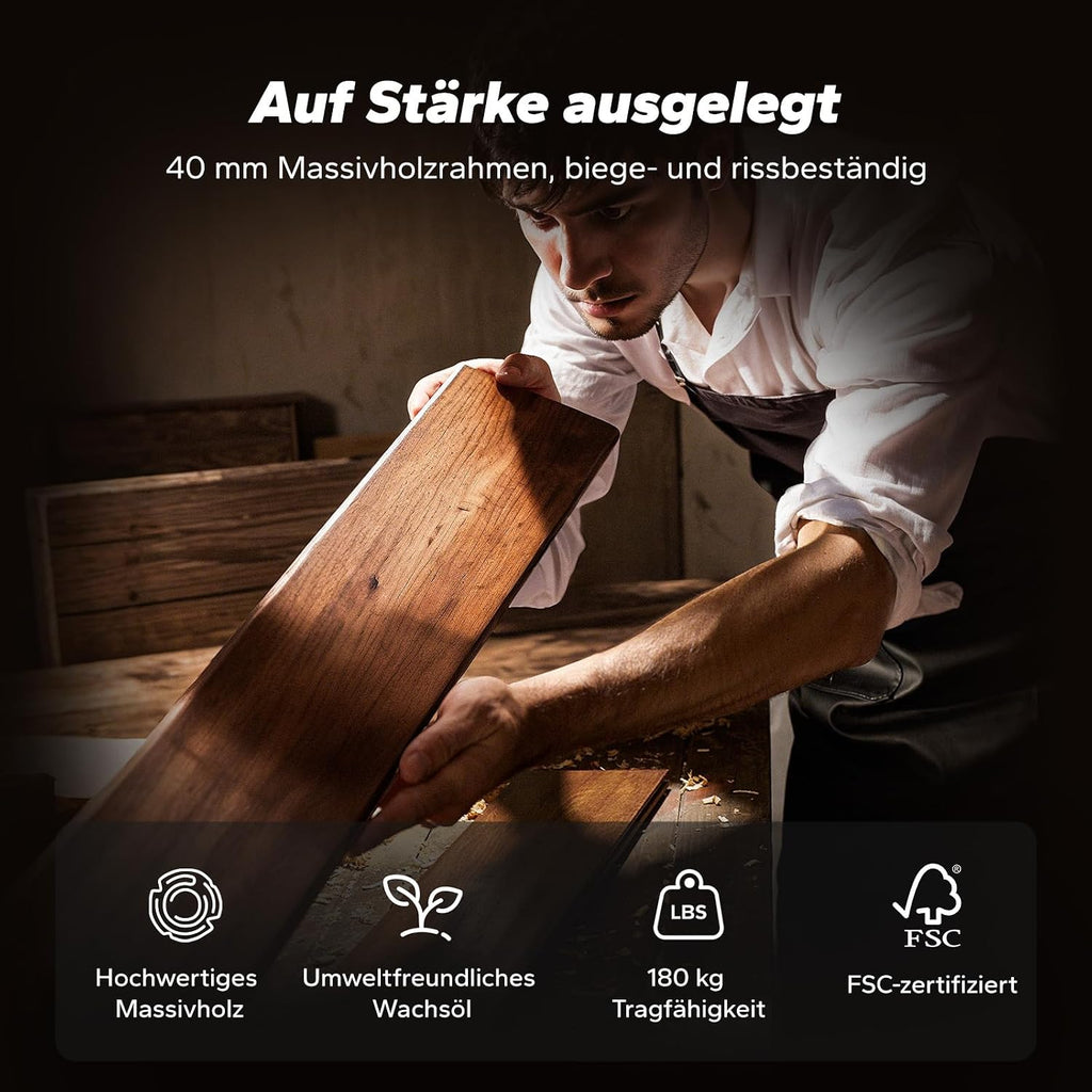 Wasserrudergerät MR-R28 Klappbar aus Holz mit Wasserwiderstand LCD-Anzeige APP Unterstützung und 180 kg Belastbarkeit