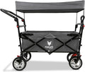 Faltbarer Bollerwagen FX-CT700 klappbarer Handwagen mit Bremsen gepolstertem Sitzbereich höhenverstellbarem Griff und 75 kg Traglast