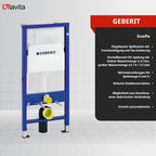 Vorwandelement WC Komplettset Dalia DALIA Wand Tiefspül WC spülrandlos Tornado Spülsystem Softclose Sitz Delta 25 112 cm Weiß