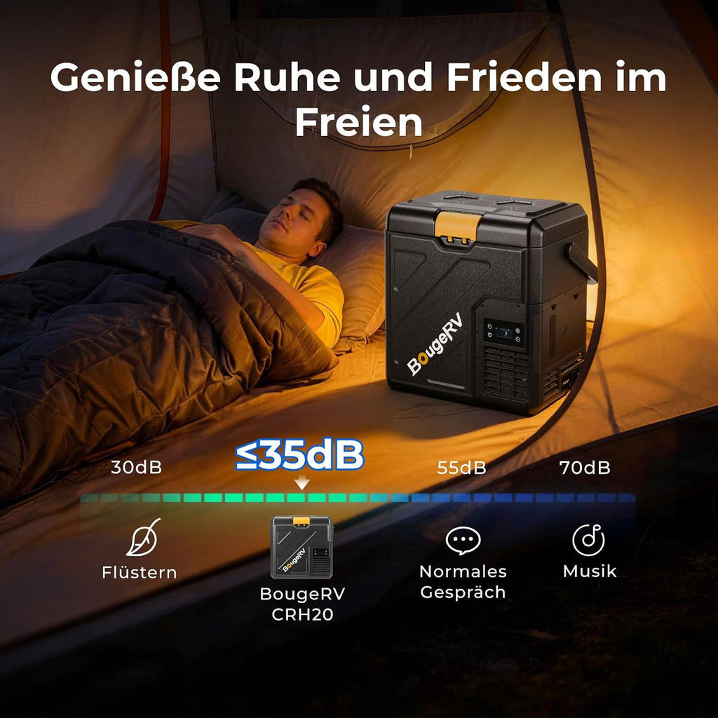 Kompressor Kühlbox CRH20 20L tragbarer Autokühlschrank mit 240Wh Akku 12V 24V 230V App Steuerung IPX4