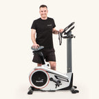 Heimtrainer Ergometer Morpheus Magnetbremssystem 12 kg Schwungmasse 32 Stufen 24 Programme Kinomap App kompatibel 150 kg 144x56x103 cm