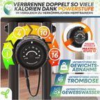 Klappbarer Heimtrainer Magnetischer Ergometer Tretmann Home bis 150 kg mit 16 Widerstandsstufen und RelaxFoam Sitz