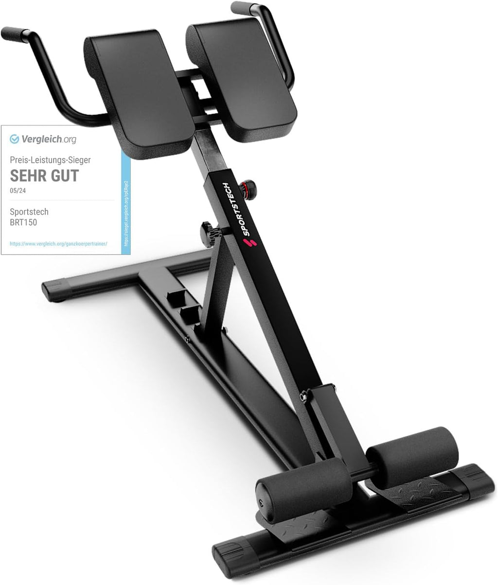 Bauch und Rückentrainer BRT150 6in1 Multifunktions Hantelbank verstellbar für Krafttraining zuhause bis 130 kg