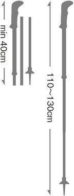 Trekkingstöcke Makalu FX Carbon faltbar verstellbar 4-teilig mit Klemmverschluss Carbonfaser Schaft Länge bis 130 cm