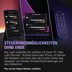 Studiolicht LED Panel 2800 Lumen mit einstellbarer Farbtemperatur 2900-7000K App Steuerung Tischklemme für Streaming und Videokonferenzen