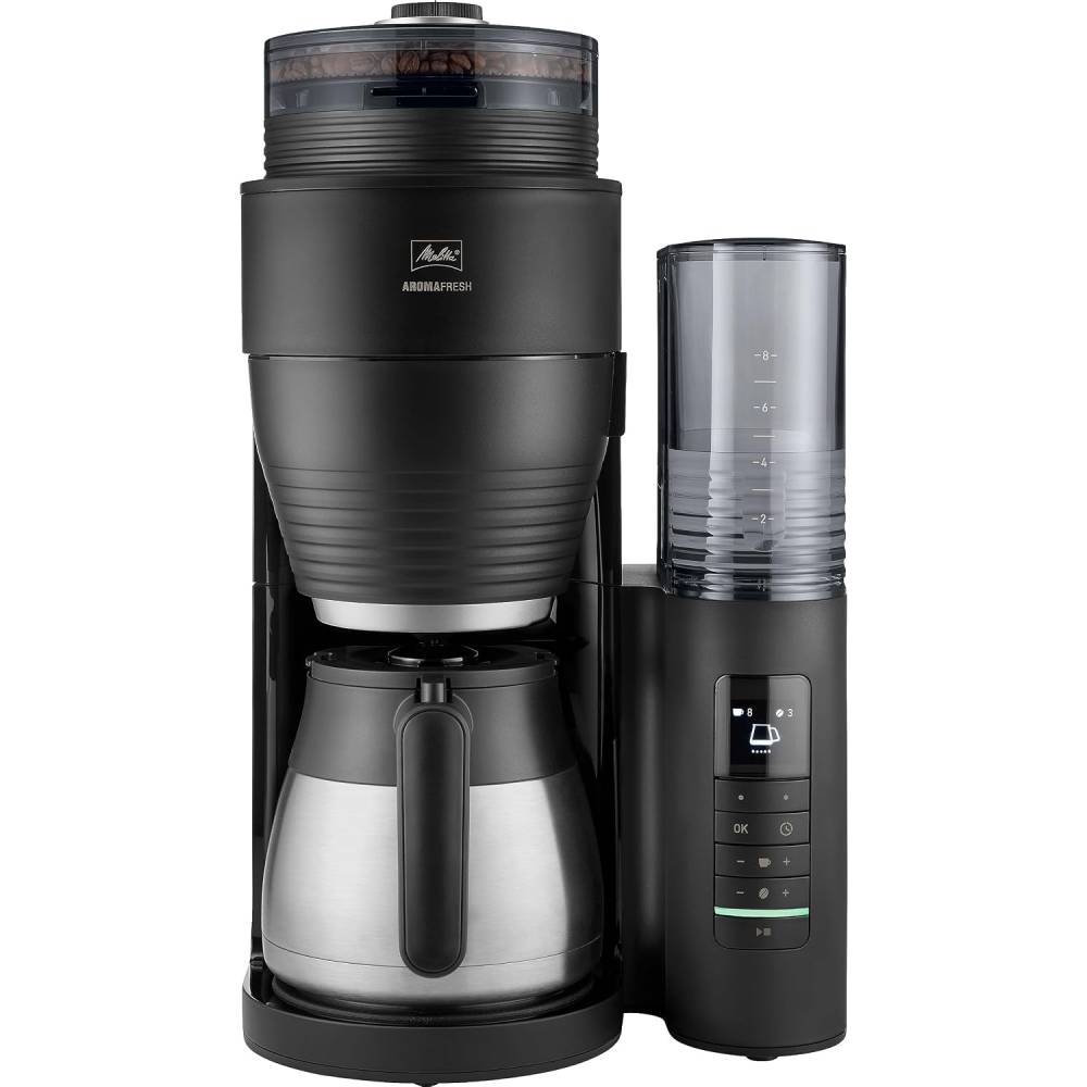 Filterkaffeemaschine AromaFresh Pro X Therm mit Mahlwerk 1 Liter Thermkanne Timer Funktion 8 Tassen