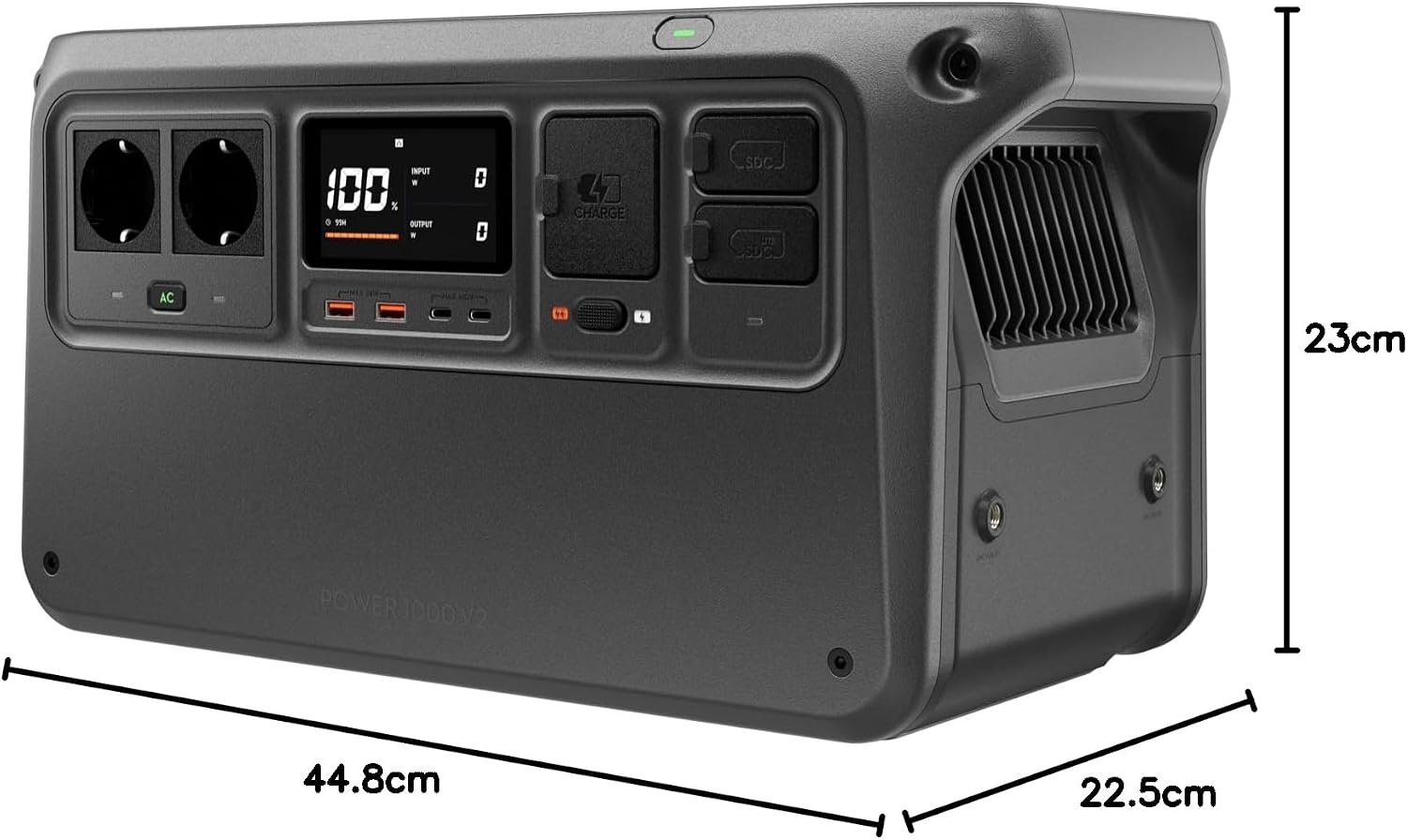 Tragbare Powerstation 1024Wh 2600W LiFePO4 Akku Solar Generator Schnellladung 37 Minuten 80 Prozent für Camping Haushalt Notstrom Wohnmobil
