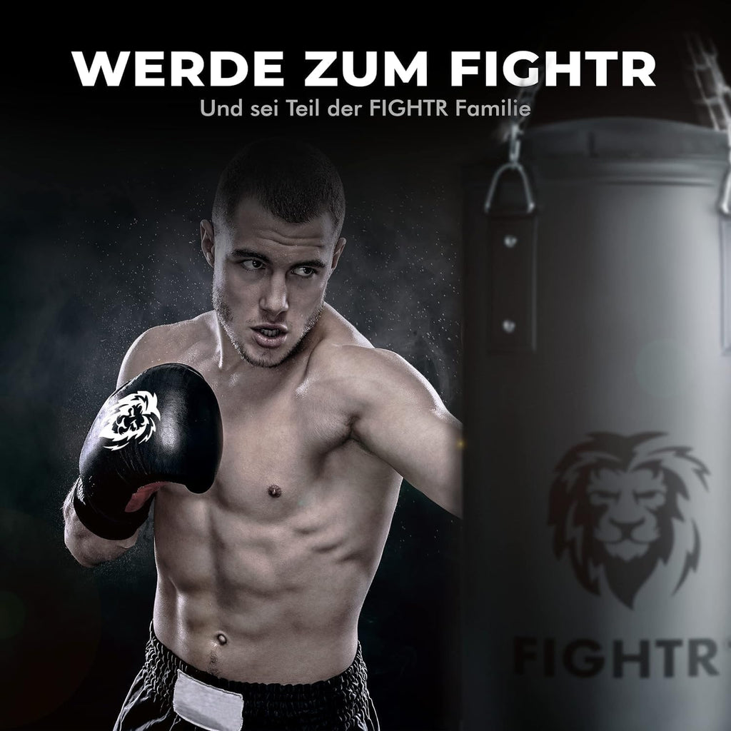 Boxsack 120x35cm PU 30kg mit 4-Punkt-Stahlkette gefüllt oder ungefüllt für Boxen Kickboxen MMA Muay Thai