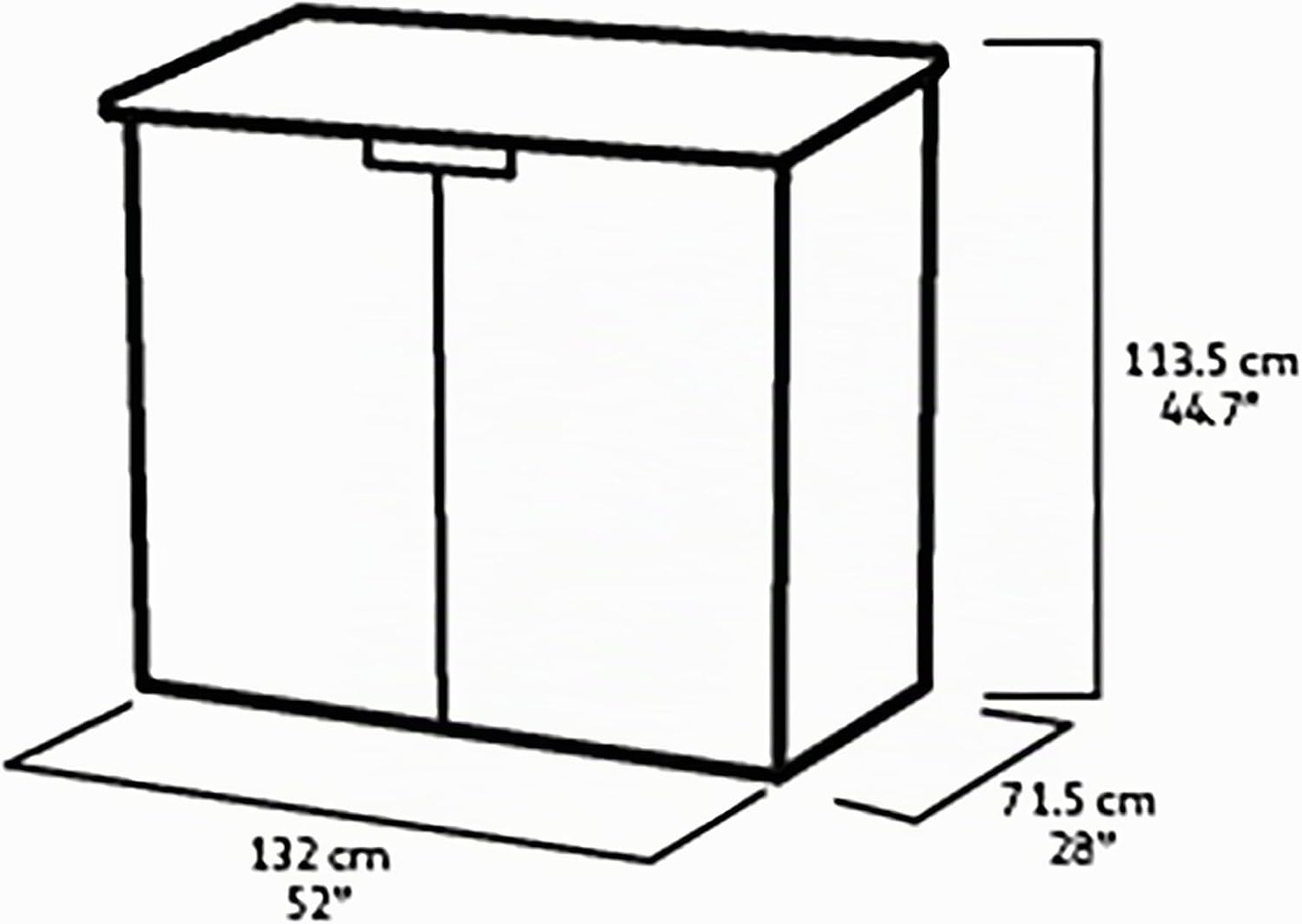 Gartenschuppen Store It Out Nova 132 x 71,5 x 113,5 cm Kunststoff Außenaufbewahrung wetterfest abschließbar hellgrau dunkelgrauer Deckel