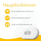 Luftqualitätsmessgerät View Plus Radon Feinstaub CO2 VOC Temperatur Luftfeuchtigkeit Luftdruck Smart Home WiFi
