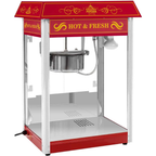 Popcornmaschine 1500W 5 kg/h Retro Design Rot Edelstahl Glas Aluminium kommerzielle Popcorn Maker Maschine