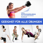 Verstellbare Kettlebell 7-in-1 2-20 kg Kugelhantel für Ganzkörpertraining mit robustem Edelstahlgriff und Gewichtssystem
