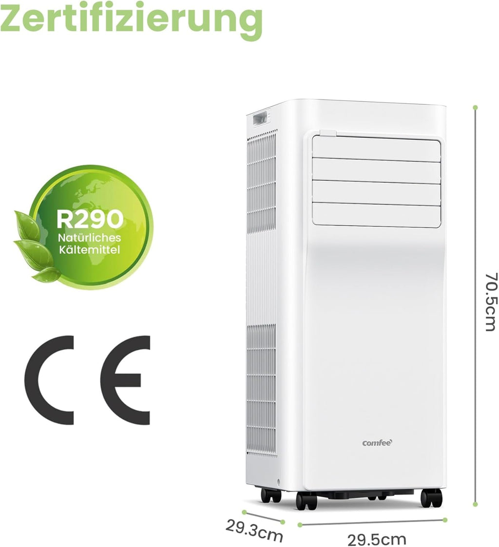 Mobiles Klimagerät 9000 BTU 2.6kW Breezy Cool Pro 2.6 APP Steuerung Kühlen Ventilieren Entfeuchten bis 33m²