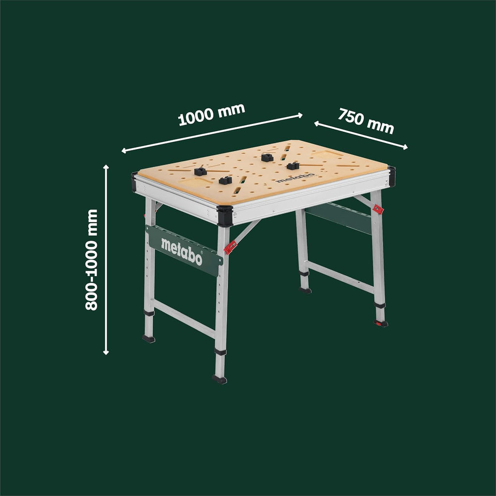 Multifunktionstisch MWB 100 Klappbare Werkbank höhenverstellbar 120 kg Traglast inkl Zwingen