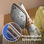2-in-1 Bügeleisen und Dampfglätter GC213/10 1800W mit 45 g/min Dampfleistung drehbarem Kopf und StyleMat
