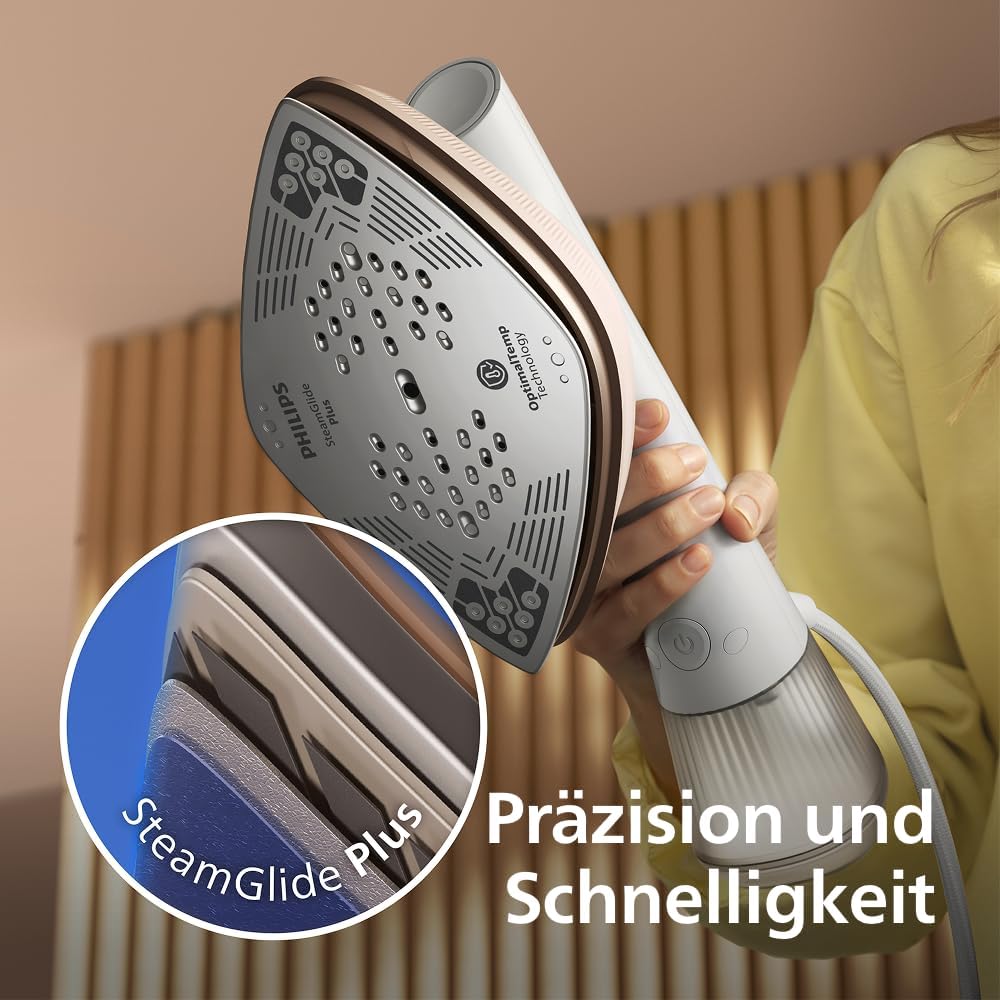 2-in-1 Bügeleisen und Dampfglätter GC213/10 1800W mit 45 g/min Dampfleistung drehbarem Kopf und StyleMat