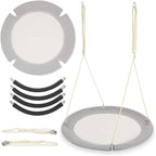 Doppelschaukel mit Stahlgestell ZEST SWING HYP2014 180 kg Belastbarkeit mit Nestschaukel und Hängematte für Garten