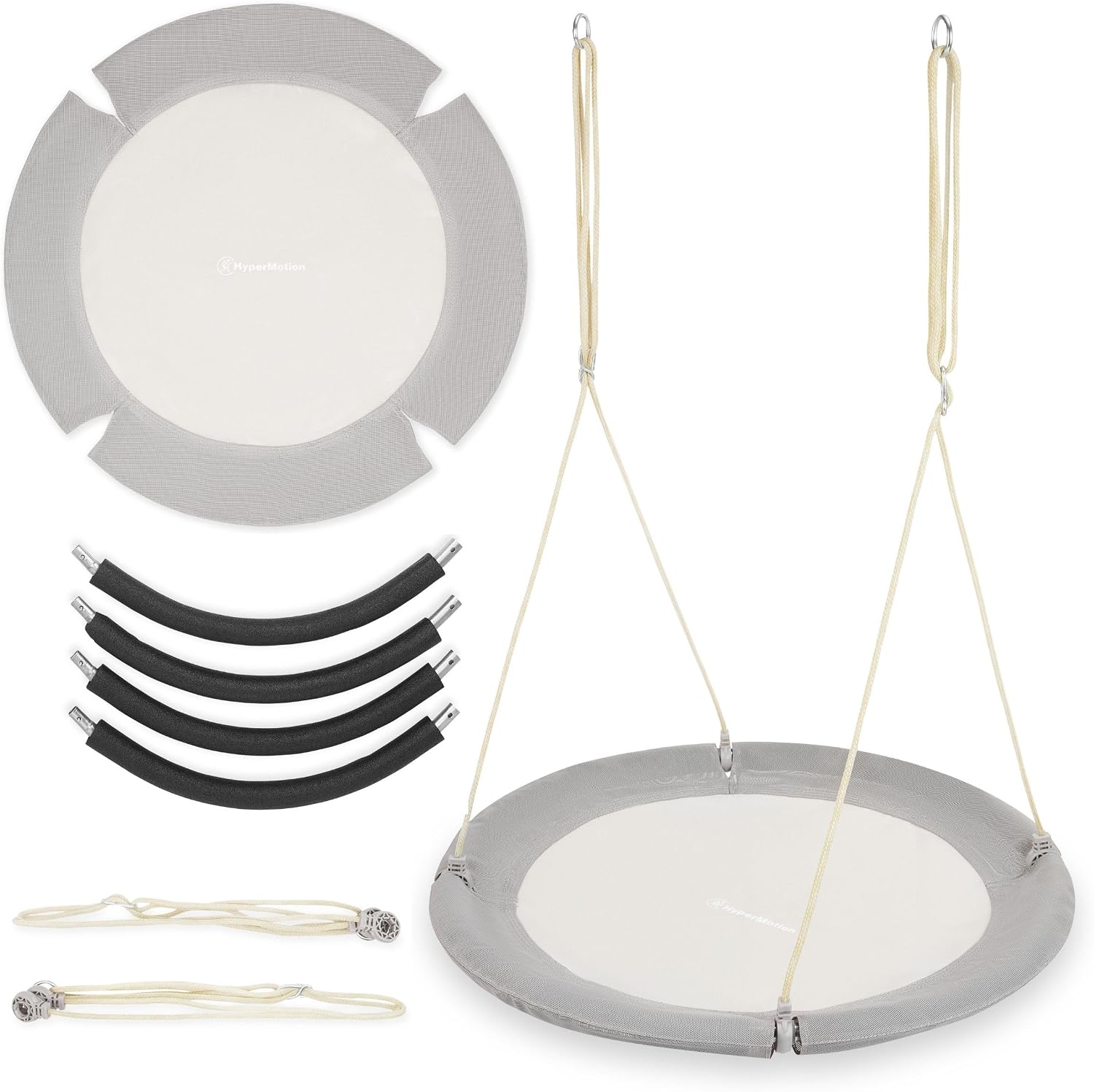 Doppelschaukel mit Stahlgestell ZEST SWING HYP2014 180 kg Belastbarkeit mit Nestschaukel und Hängematte für Garten