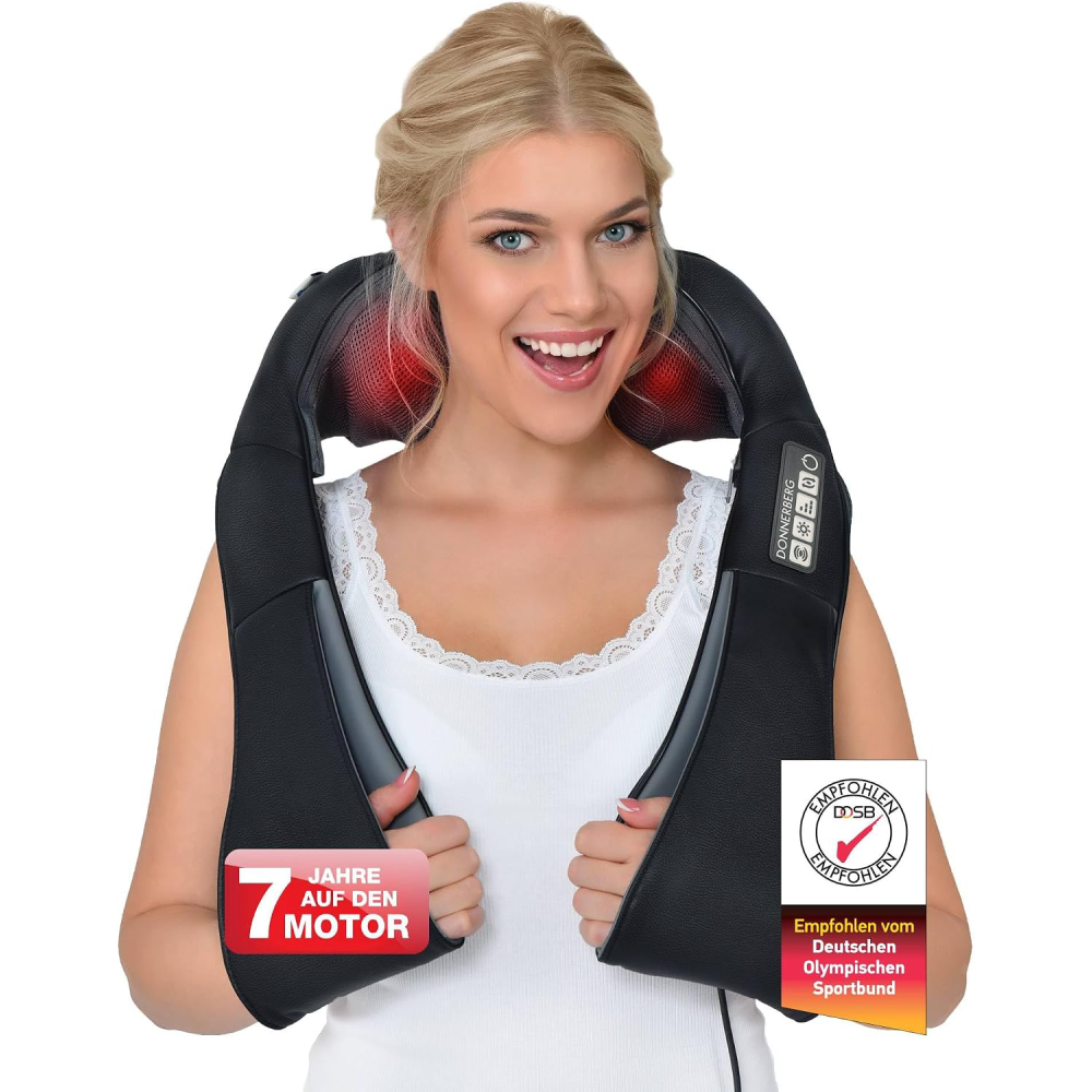 Nackenmassagegerät mit Wärme Shiatsu Massage Vibration NM089 für Nacken Schulter Rücken Beine