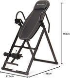 Inversionsbank klappbar Schwerkrafttrainer 4 Inversionswinkel Rückenstrecker bis 135 kg Stahlrahmen schwarz