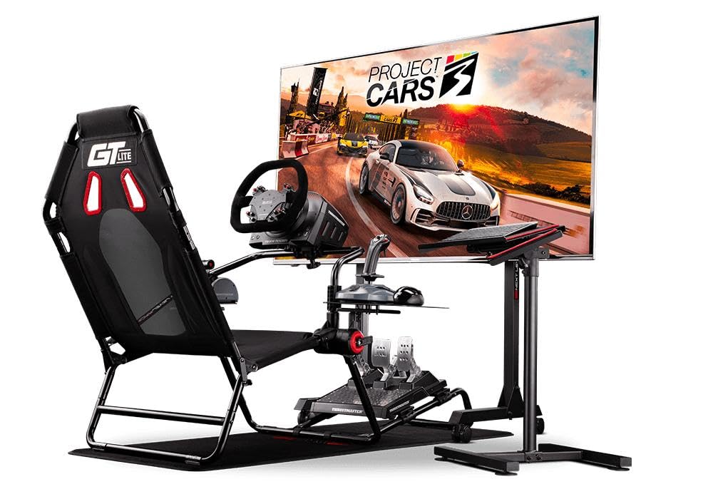 Racing Cockpit GTLite Faltbar Lenkrad Pedale Schalthebel Halterung verstellbar kompakt klappbar Lagerung