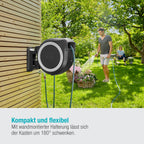 Wand-Schlauchbox RollUp XL 35 m automatische Schlauchaufbewahrung mit schwenkbarer Wandhalterung inkl. Spritze und Montagezubehör