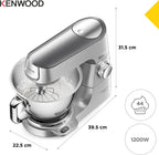 Küchenmaschine KVC85.004SI 1200W integrierte Waage 5L und 3.5L Schüssel Patisserie Set Edelstahl