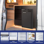 Kompressor Kühlbox 83L AAOBOSI 12V 24V Auto Kühlschrank mit APP Steuerung LED Beleuchtung für Wohnmobil LKW Boot Camping