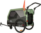 Hundeanhänger Fahrradanhänger Buggy Cruvado bis 45 kg faltbar Stahlrahmen Sicherheitsleine Reflektoren Universalkupplung