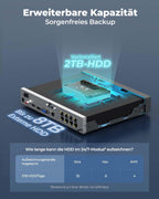 8CH 4K PoE NVR Überwachungsrekorder 2TB Festplatte RLN8-410 unterstützt IP Kameras System Haus Innen Aussen
