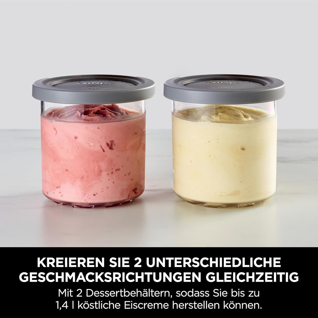 Eismaschine Dessertmaschine NC302EU mit 1,4L Behälter 7 Programmen für Eiscreme Gelato Sorbet Smoothie Bowl und Milchshakes