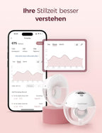 Handsfree Doppel Milchpumpe M5 Smart App Steuerung tragbar 2er Set 3 Modi 9 Stufen wiederaufladbar Grau