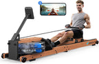 Wasserrudergerät MR-R28 Klappbar aus Holz mit Wasserwiderstand LCD-Anzeige APP Unterstützung und 180 kg Belastbarkeit