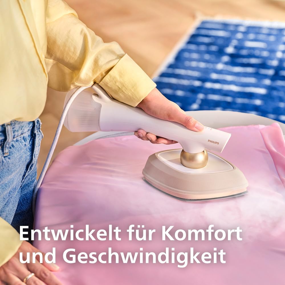 2-in-1 Bügeleisen und Dampfglätter GC213/10 1800W mit 45 g/min Dampfleistung drehbarem Kopf und StyleMat