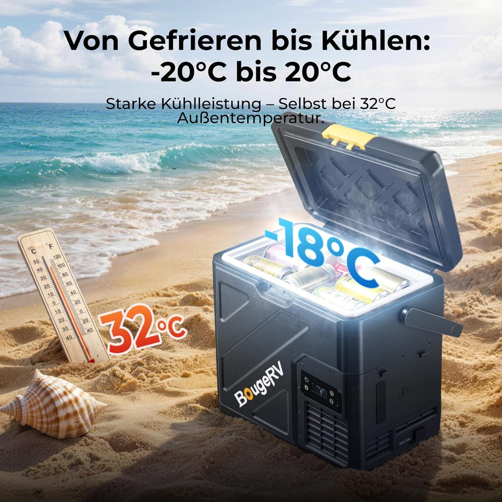 Kompressor Kühlbox CRH20 20L tragbarer Autokühlschrank mit 240Wh Akku 12V 24V 230V App Steuerung IPX4