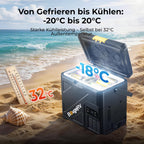 Kompressor Kühlbox CRH20 20L tragbarer Autokühlschrank mit 240Wh Akku 12V 24V 230V App Steuerung IPX4
