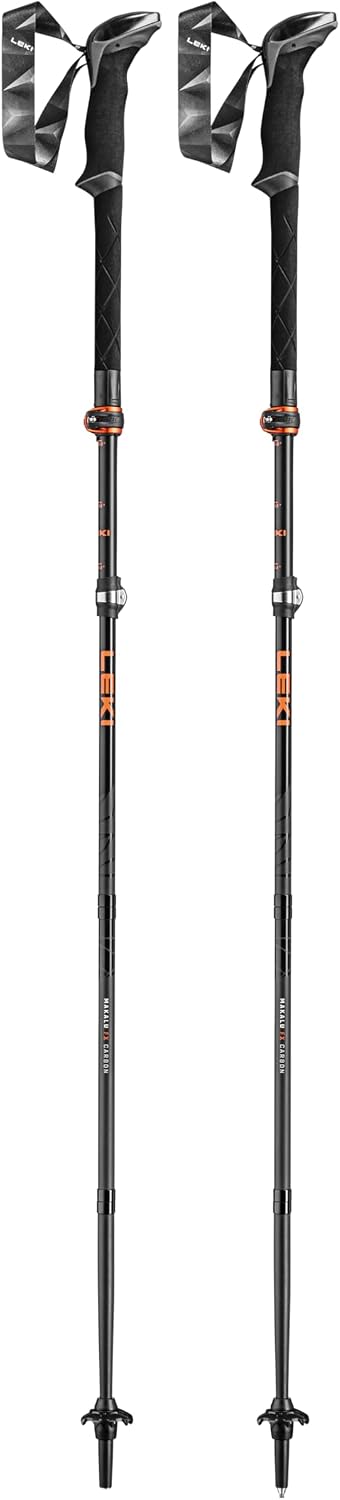 Trekkingstöcke Makalu FX Carbon faltbar verstellbar 4-teilig mit Klemmverschluss Carbonfaser Schaft Länge bis 130 cm