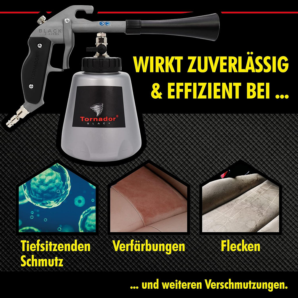 Reinigungspistole Z-020RS Set mit Polster Leder Reiniger 5L Kunststoff Reiniger Mikrofasertücher Auto Innenraum