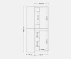 Waschmaschinen Trockner Überbauschrank Hochschrank 187 x 66 x 65 cm Holzwerkstoff weiß mit Ausziehablage