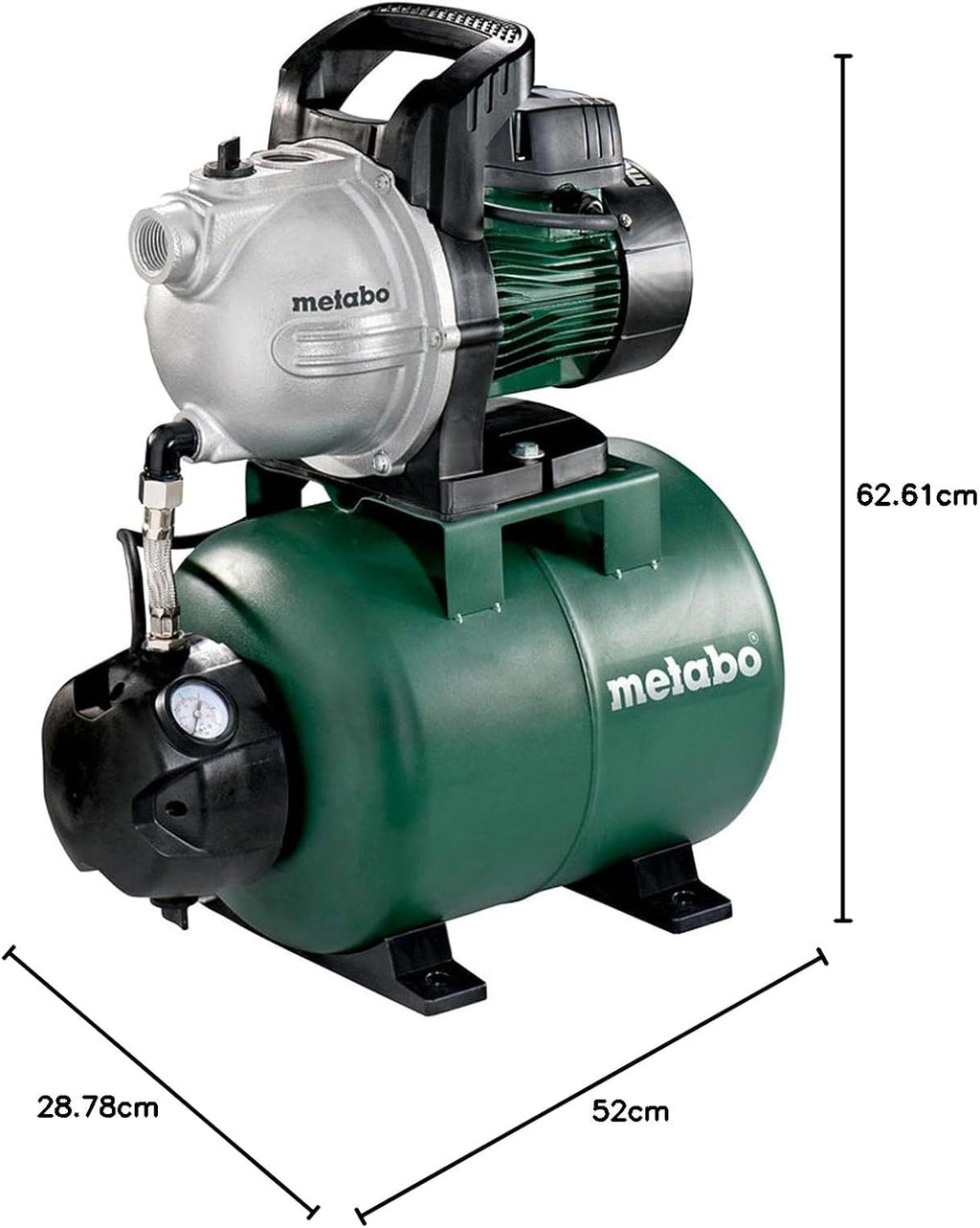 Hauswasserwerk HWW 4000/25 G 600971000 1100 W Fördermenge 4000 l/h Förderhöhe 46 m 24 l Druckkessel