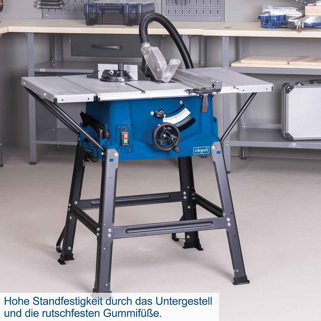 Tischkreissäge HS100S 2000W 230V mit 250mm Sägeblatt Schnitthöhe 85mm Tischverbreiterungen Untergestell