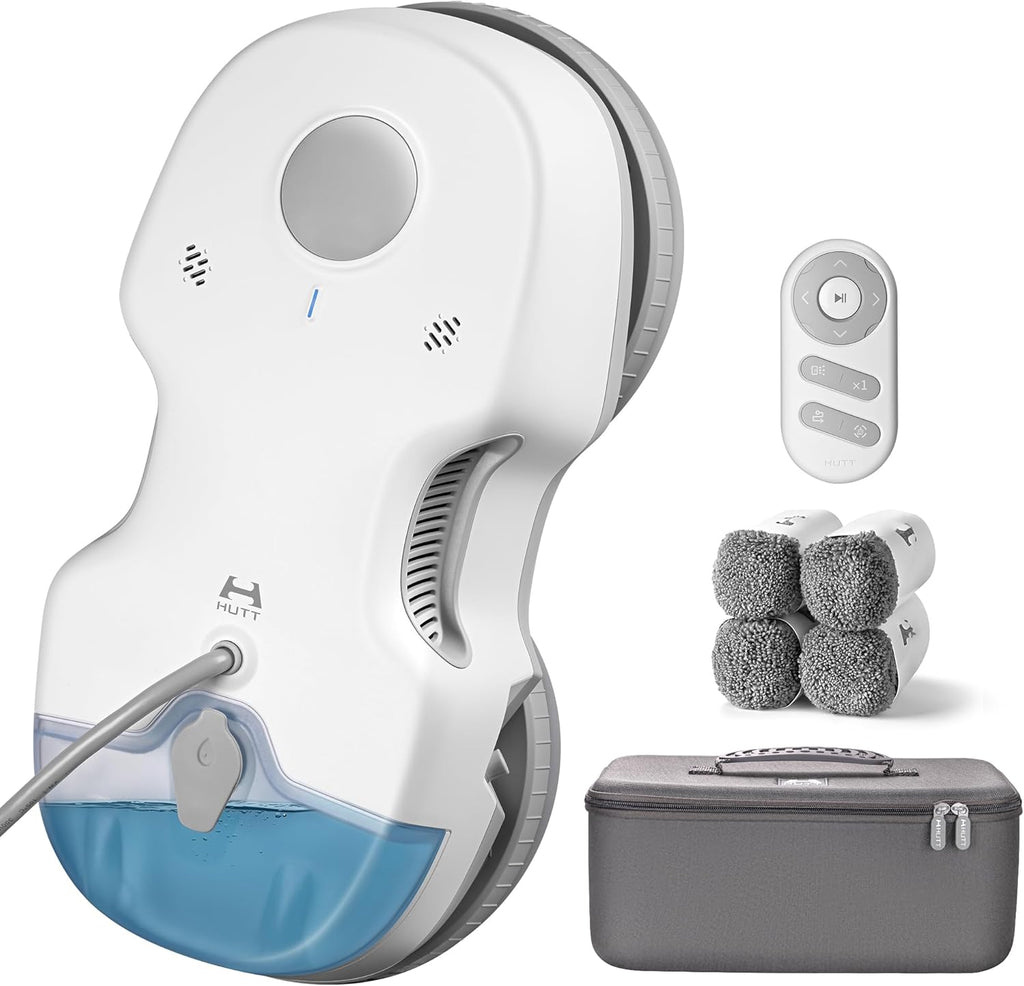 Fensterputzroboter S7 6500 Pa aktive Sprühfunktion 80 ml Tank 3D Schwebepad 8 Reinigungstücher Transportkoffer