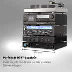 HiFi Tuner DIGITRADIO 143 V3 DAB+ Internetradio mit Bluetooth Spotify Connect WLAN und Fernbedienung 43,5 cm
