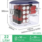 Kompressor Kühlbox HC-22P5 22L tragbarer Auto Kühlschrank mit 12/24V DC 230V AC und Gefrierfunktion